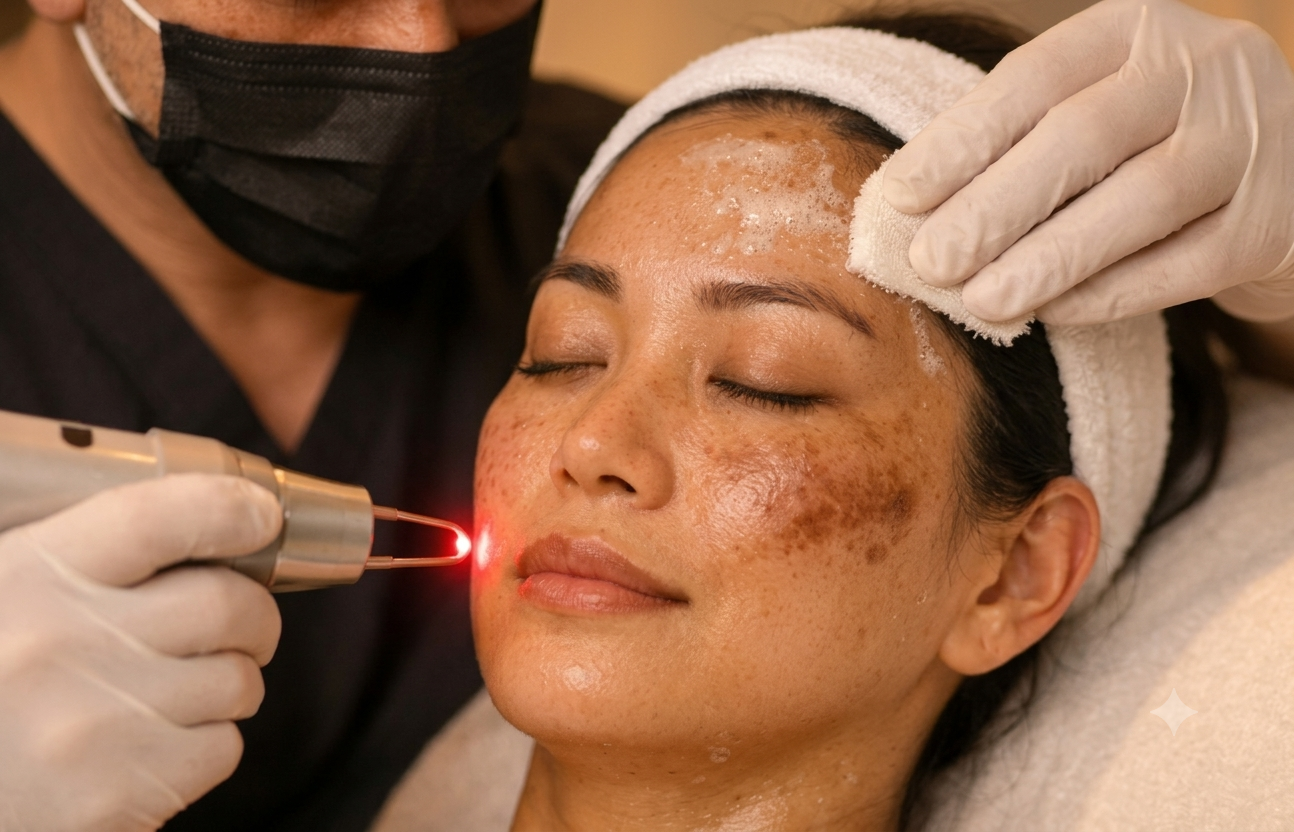 Skin care consultation for facial pigmentation